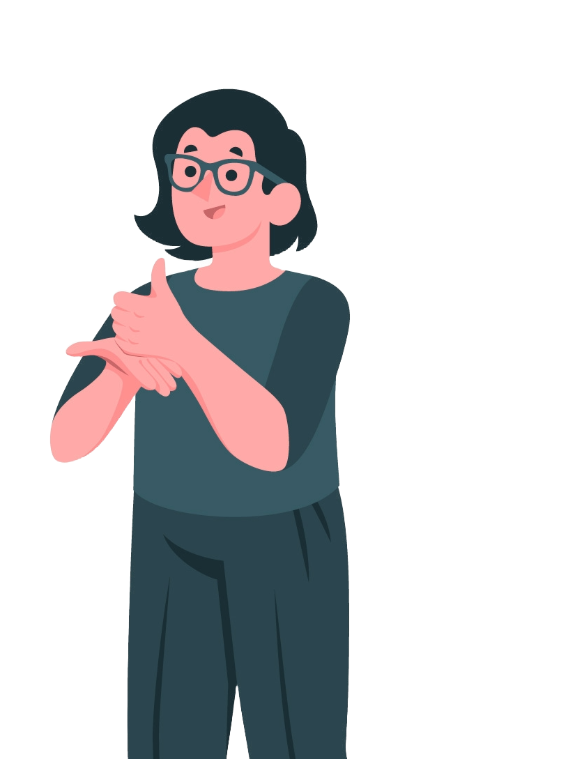 woman doing sign language
